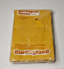 Vintage Burlington House No-Iron Yellow Two Standard Pillowcases [New] picture