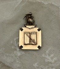 Antique Victorian Knights of Pythias Fraternal Watch Fob Pendant Late 1800s  picture