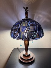DISNEY LE MICKEY MOUSE 65TH THE SORCERER’S APPRECTICE STAINED GLASS LAMP RARE picture