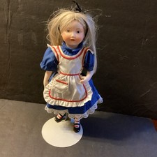 Vintage 1989 Hamilton Collection 13 Inch Alice in Wonderland Porcelain Doll picture