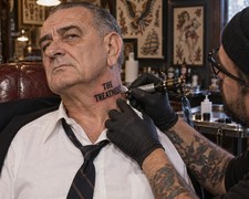 Lyndon B. Johnson Neck Tattoo 8