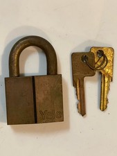 Vintage Yale Eaton Brass Lock with keys picture