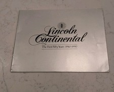 LINCOLN CONTINENTAL THE FIRST FIFTY YEARS 1940-1990 ORIGINAL BROCHURE BOOKLET picture