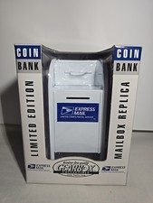 Gearbox Collectible Mail Box Coin Bank 1997 Express Mail White New Rare picture