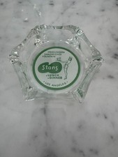 Vintage Stans Drive In Restaurant Los Angeles Glass 6 Sided Ashtray picture