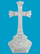 Vintage 1980s DePlomb Lead Crystal Ornate Cross Easter Resurrection 7