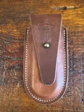 Vintage R.L. Dozier Maker Springdale, AR Knife Sheath. Brown Leather. picture
