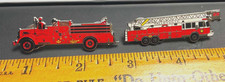 Vintage Talleyville Fire Dept Engine & Ladder Truck Enamel Lapel Pins Delaware⁠ picture