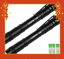 LED, lightweight, mini, waterproof penlight with clip, 2-pack picture