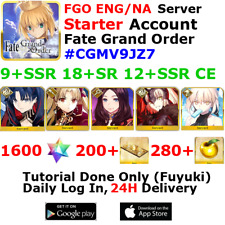 [ENG/NA][INST] FGO / Fate Grand Order Starter Account 9+SSR 200+Tix 1610+SQ #CGM picture