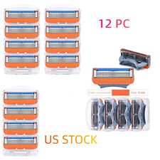 12PCS for Gillette Fusion 5-Layer Men's Razor Blade Refills Orange in stock US picture