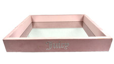 Juicy Couture Home Pink Velour Mirrored Tray Rhinestone Crown Vanity Decor New picture