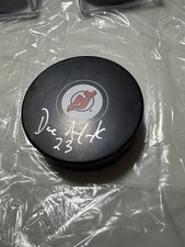 DAVE ANDREYCHUK SIGNED NEW JERSEY DEVILS PUCK LIGHTNING HOF AUTOGRAPHED picture