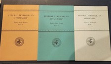 Vintage Federal Textbook On Citizenship Rights of the People Book 1, 2 & 3 -1943 picture
