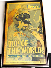 Boston Herald Framed Front Page 10/28/04 Red Sox break curse World Series win picture