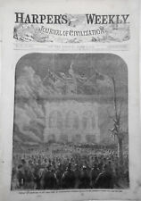 Harper's Weekly March 10, 1866 -  Fireworks for Washington's birthday; Oil fires picture