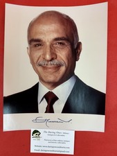 Original Signed King Hussein Of Jordan Portrait 8x10 picture