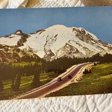 c1950’s 9x6 Mt Rainier W/ Emmon Glacier, Washington Vintage Postcard Kodachrome picture