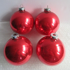 4 Jumbo Glass Ornaments Large (3