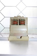 Old Tin Wall Match Holder & Salt Pepper Sunshine Dairy Ogden Iowa Advertising picture