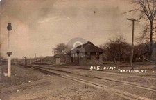 B&S Train Depot Yorkshire New York Railroad c1910s RPPC Photo Postcard COPY picture