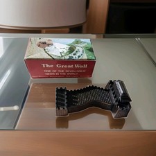 Vintage Rare The Great Wall  Of China Metal Pencil Sharpener Souvenir With Box  picture