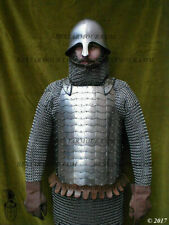 18GA SCA LARP Medieval Plated Cuirass With Kettle Helmet Half Body Armor SO6 picture