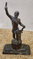 small bronze statue Vulcan Birmingham Alabama vintage souvenir Vulcan blacksmith picture