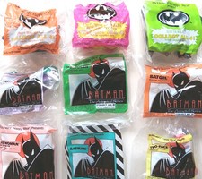 Batman/McDonald's , 9 VINTAGE Batman Happy Meal Toys  - FACTORY SEALED, MINT picture