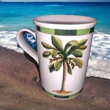 Greenbrier Palm Trees Fine Porcelain Coffee Mug Created by Susan Welsh NEW picture
