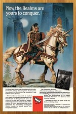 1989 TSR Advanced Dungeons & Dragons Forgotten Realms Print Ad/Poster RPG Art picture