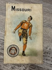 1910s S22 Murad Cigarettes tobacco silk MISSOURI Football picture