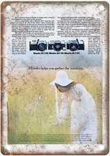 1974 Minolta Vintage Film Camera Advertisement Retro Look Metal Sign C1346 picture