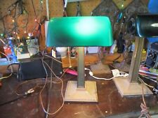 Antique Verdelite Pat. 1917 bankers lamp green shade works picture