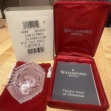 1989 WATERFORD CRYSTAL 12 DAYS OF CHRISTMAS TREE ORNAMENT 6 GEESE A LAYING VTG picture