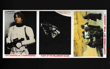 1977 Burger King Star Wars Trading Card 3 card uncut panel Luke Skywalker+ NM-MT picture