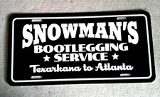 Snowman's Bootlegging license plate tag     smokey & the bandit movie jerry reed picture