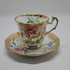 Vintage Floral Teacup & Saucer Elizabethan Fine Bone China England picture