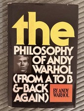 Andy Warhol Philosophy Book 2x Signed Autograph 1st Edition Signed Twice Art picture