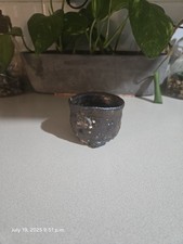Masayuki Ota Japanese Black Bizen ware pottery Sake Cup No Box picture