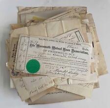 FREEHOLD NEW JERSEY NJ 1870-1890's LOT/100+ BILLHEADS CHECKS DOCUMENTS picture