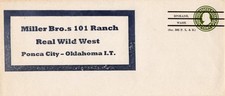 Rare 1900s Miller Bros 101 Ranch Indian Territory I.T. Envelope - Ponca City picture