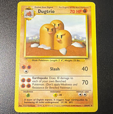 Pokémon Base Set Dugtrio 19/102 Trading Card 1999 English Wizards picture