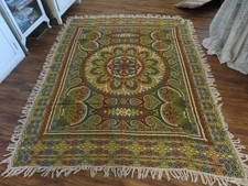 Gorgeous Vintage Tapestry Bedspread or Tablecloth Huge & Colorful w Fringe picture