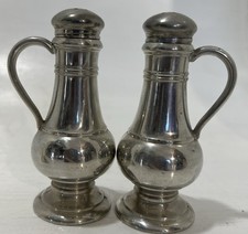 Vintage WB Weidlich Brothers Mfg Co Pewter Salt & Pepper 6148 picture