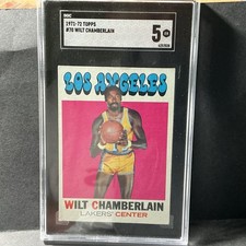 1971-72 TOPPS #70 WILT CHAMBERLIN LOS ANGLES LAKERS SGC 5 ‘WILT THE STILT’ picture