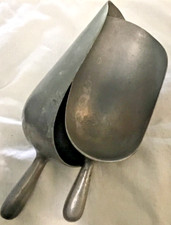 OOAK~Old Antique Vintage Wagner Ware Aluminum#1&2 Farm Scoop Set Kitchen Utility picture
