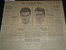 1926 SEPTEMBER 19 NEW YORK TIMES SPORTS SECTION - JONES LOSES CROWN - NT 7560 picture