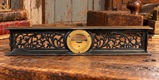 Antique Davis Level & Tool Co 12” Cast Iron/Brass Level Tool Vintage picture