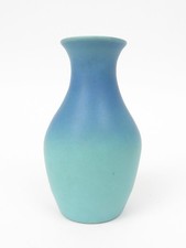 Artus Van Briggle Ceramic Blue Green Vase 6.75